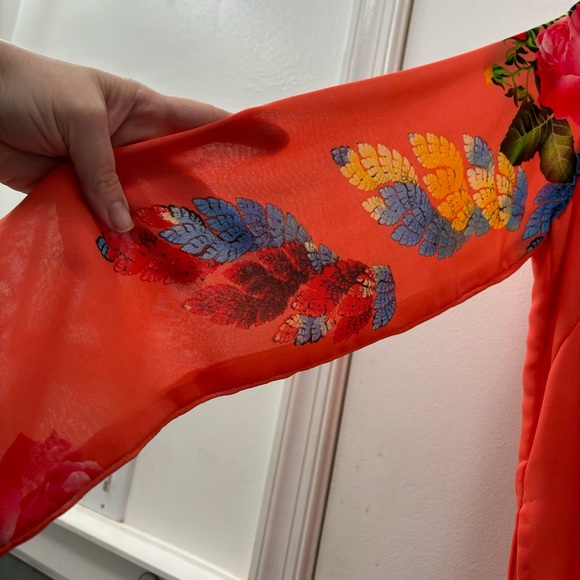 Vintage Peach Floral Dress/Top - Picture 4 of 10